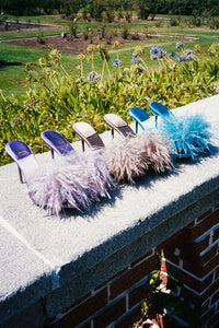 SHOPAHOLIC Jeffrey Campbell Heeled Mule Taupe Satin Combo