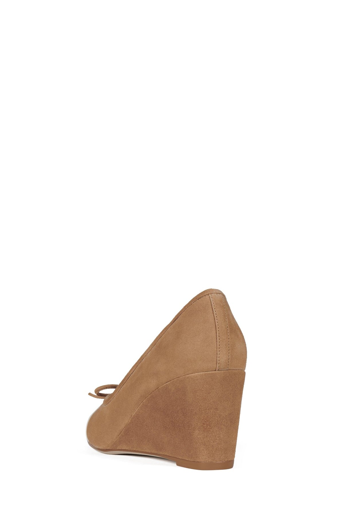 SHOPPING Wedge Tan Suede White
