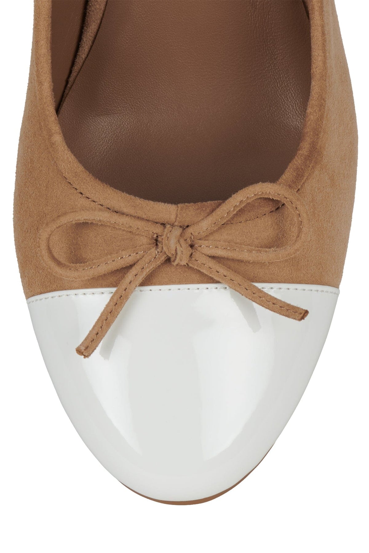 SHOPPING Wedge Tan Suede White