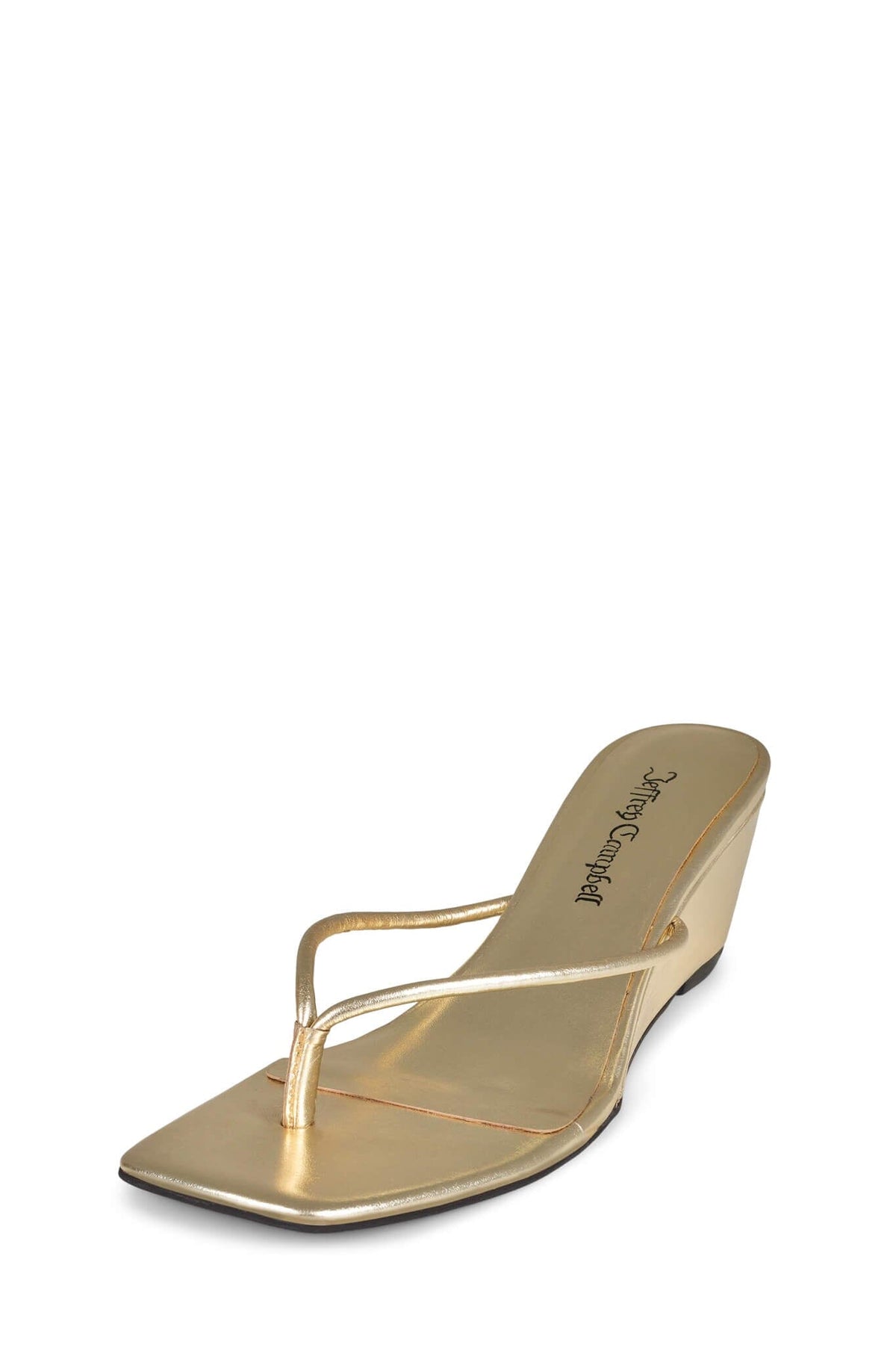 SIMPLICITY Jeffrey Campbell Wedge Sandal Gold _hover