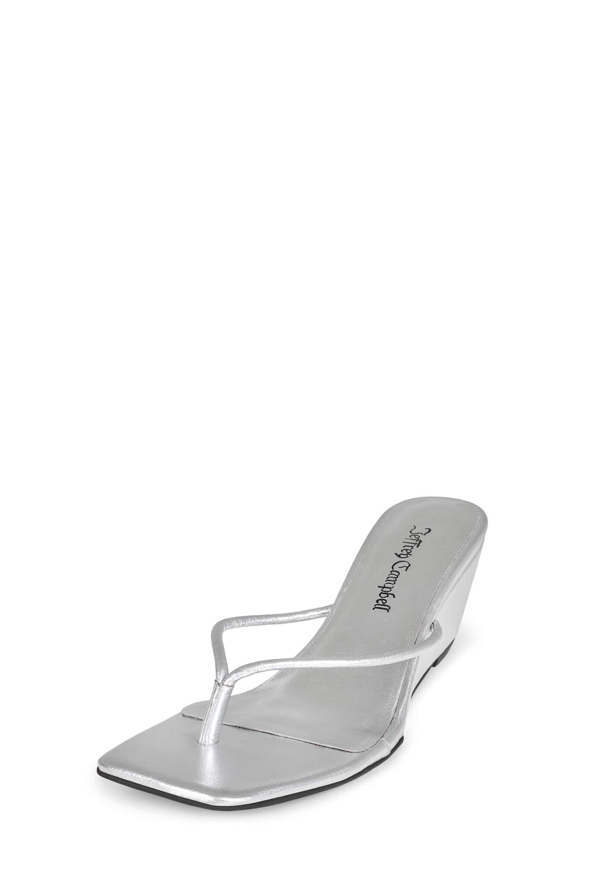 SIMPLICITY Jeffrey Campbell Wedge Sandal Silver _hover