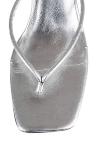 SIMPLICITY Jeffrey Campbell Wedge Sandal Silver