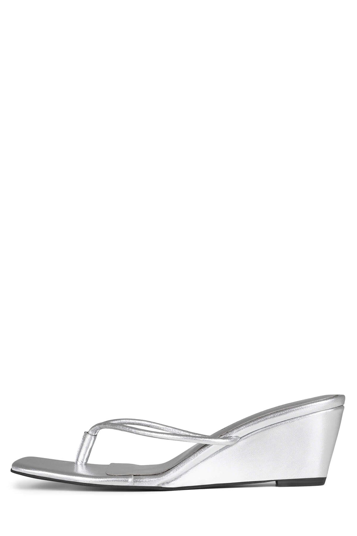 SIMPLICITY Jeffrey Campbell Wedge Sandal Silver