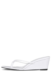SIMPLICITY Jeffrey Campbell Wedge Sandal White