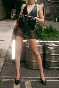 SLEUTH Jeffrey Campbell Heeled Mule Black