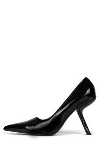 SLING-IT2 Jeffrey Campbell Slant Heels Black Patent