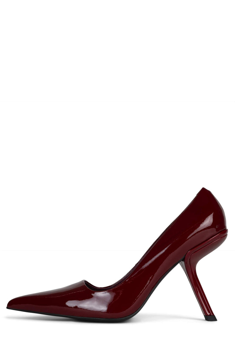 SLING-IT2 Jeffrey Campbell Slant Heels Cherry Red Patent