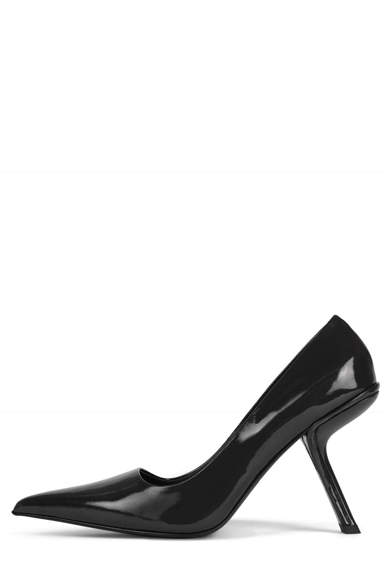 SLING-IT2 Jeffrey Campbell Slant Heels Dark Grey Patent