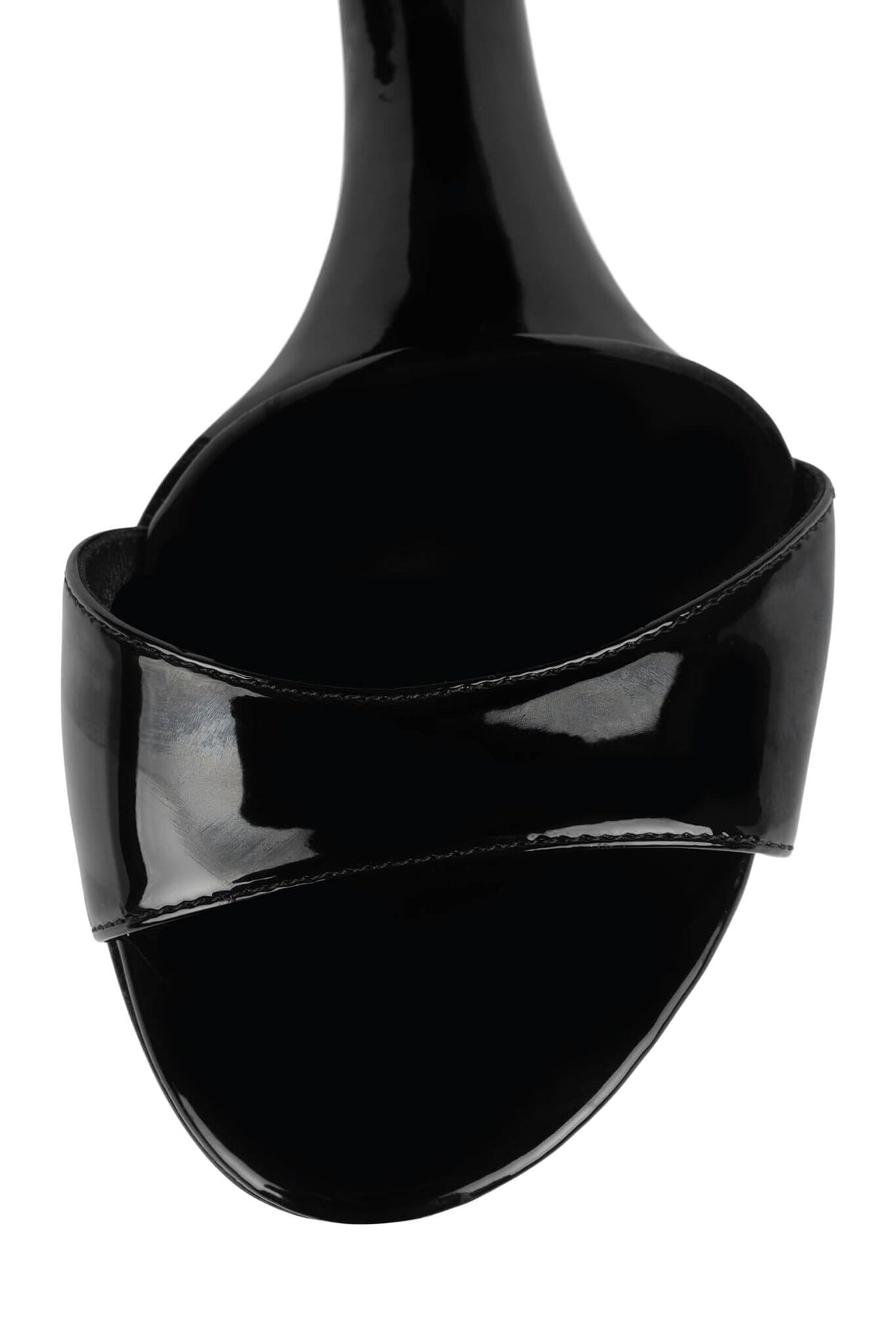 SO-DOWN Jeffrey Campbell Platform Wedge Black Patent 