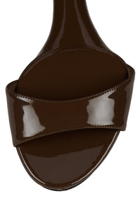 SO-DOWN Jeffrey Campbell Platform Wedge Brown Patent