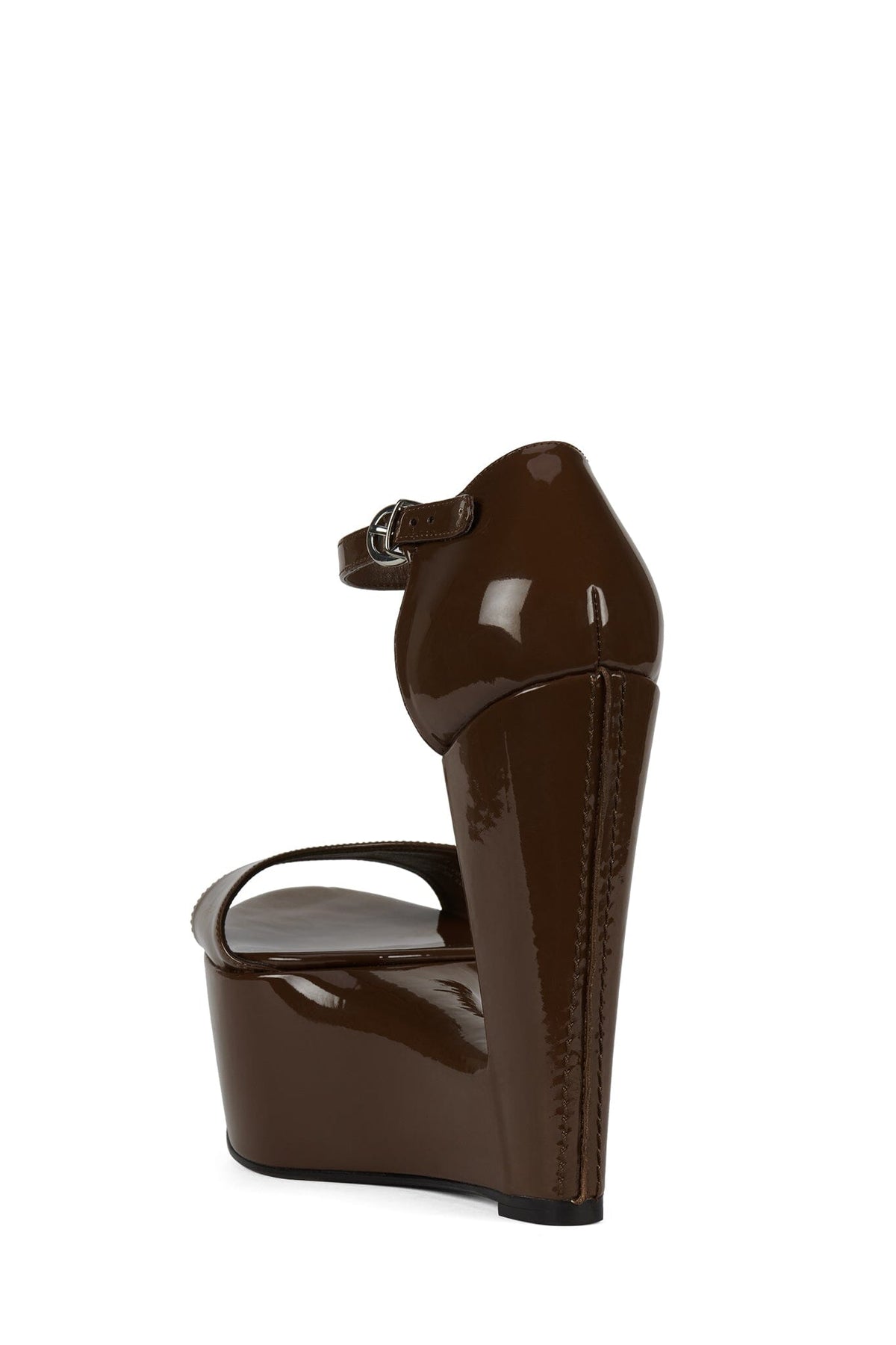 SO-DOWN Jeffrey Campbell Platform Wedge Brown Patent