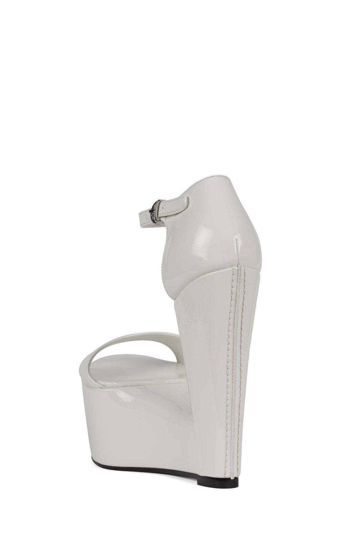 SO-DOWN Jeffrey Campbell Platform Wedge Ivory Patent