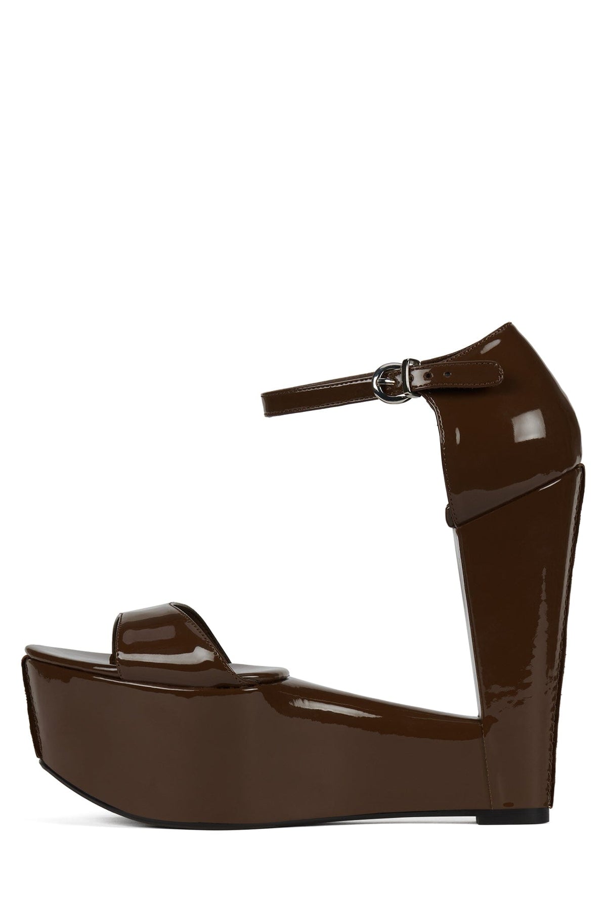 SO-DOWN Jeffrey Campbell Platform Wedge Brown Patent