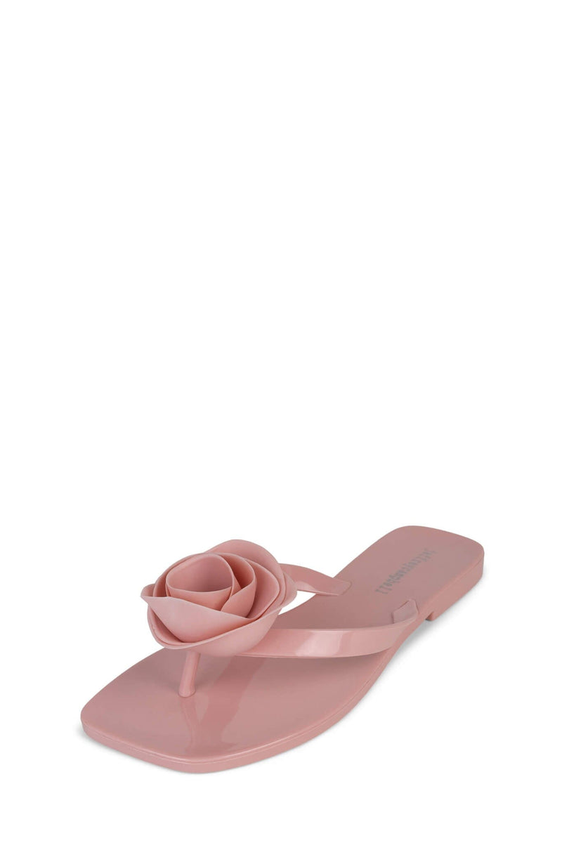 SO-SWEET Jeffrey Campbell Flat Jelly Sandals Light Pink Shiny