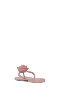 SO-SWEET Jeffrey Campbell Flat Jelly Sandals Light Pink Shiny