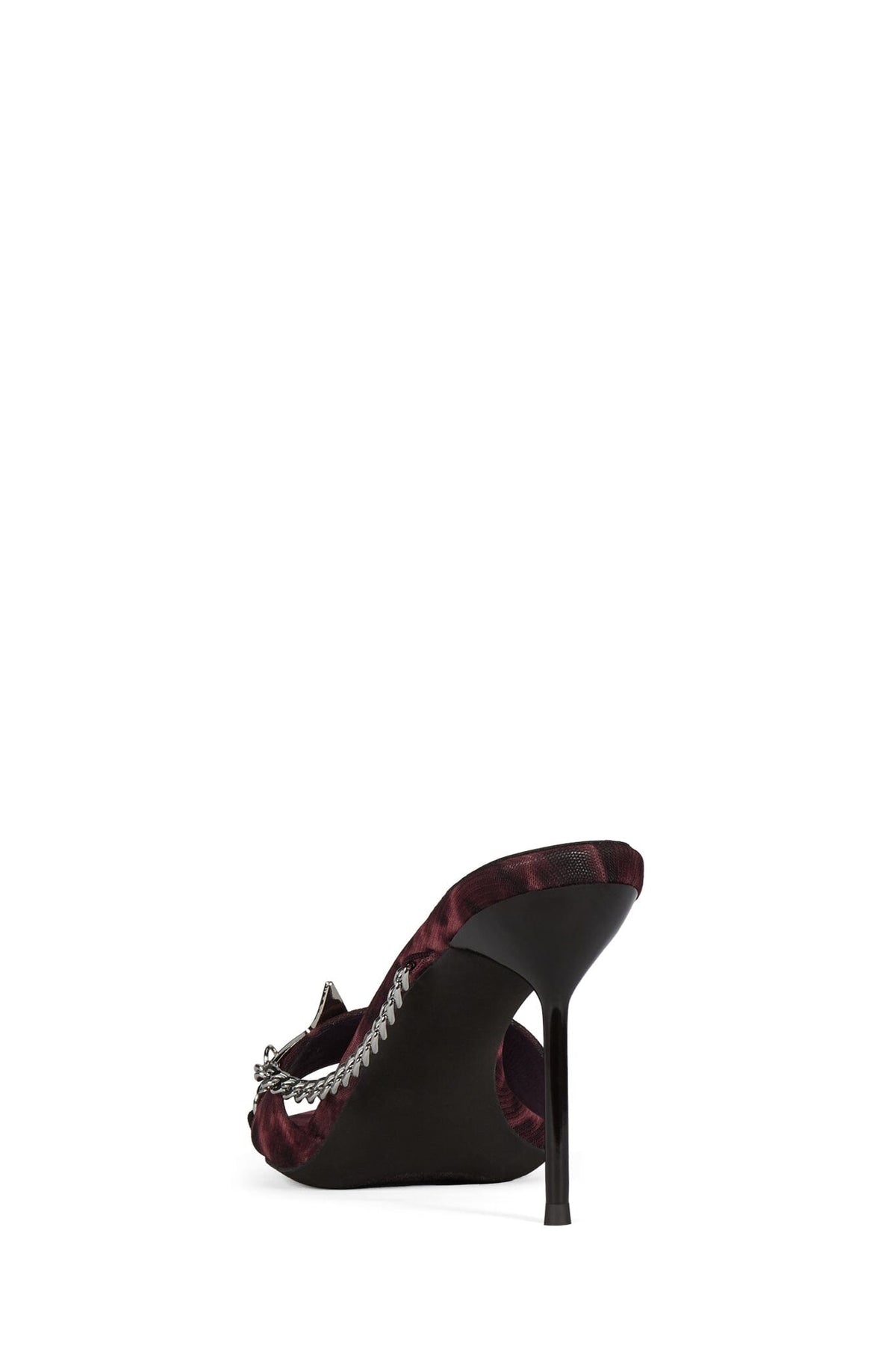 SOIRE-O Heeled Sandal Black Wine Cheetah Silver