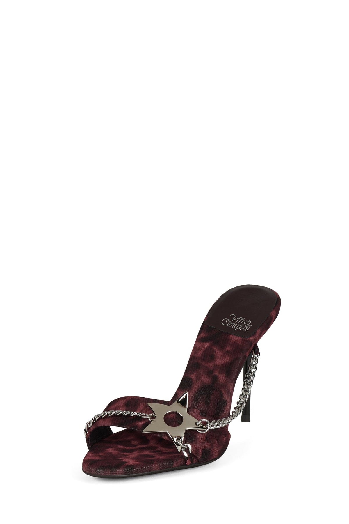 SOIRE-O Heeled Sandal Black Wine Cheetah Silver _hover