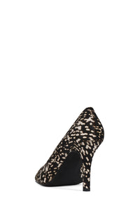 SOUND-F Jeffrey Campbell Heeled Sandal Black White Hair  
