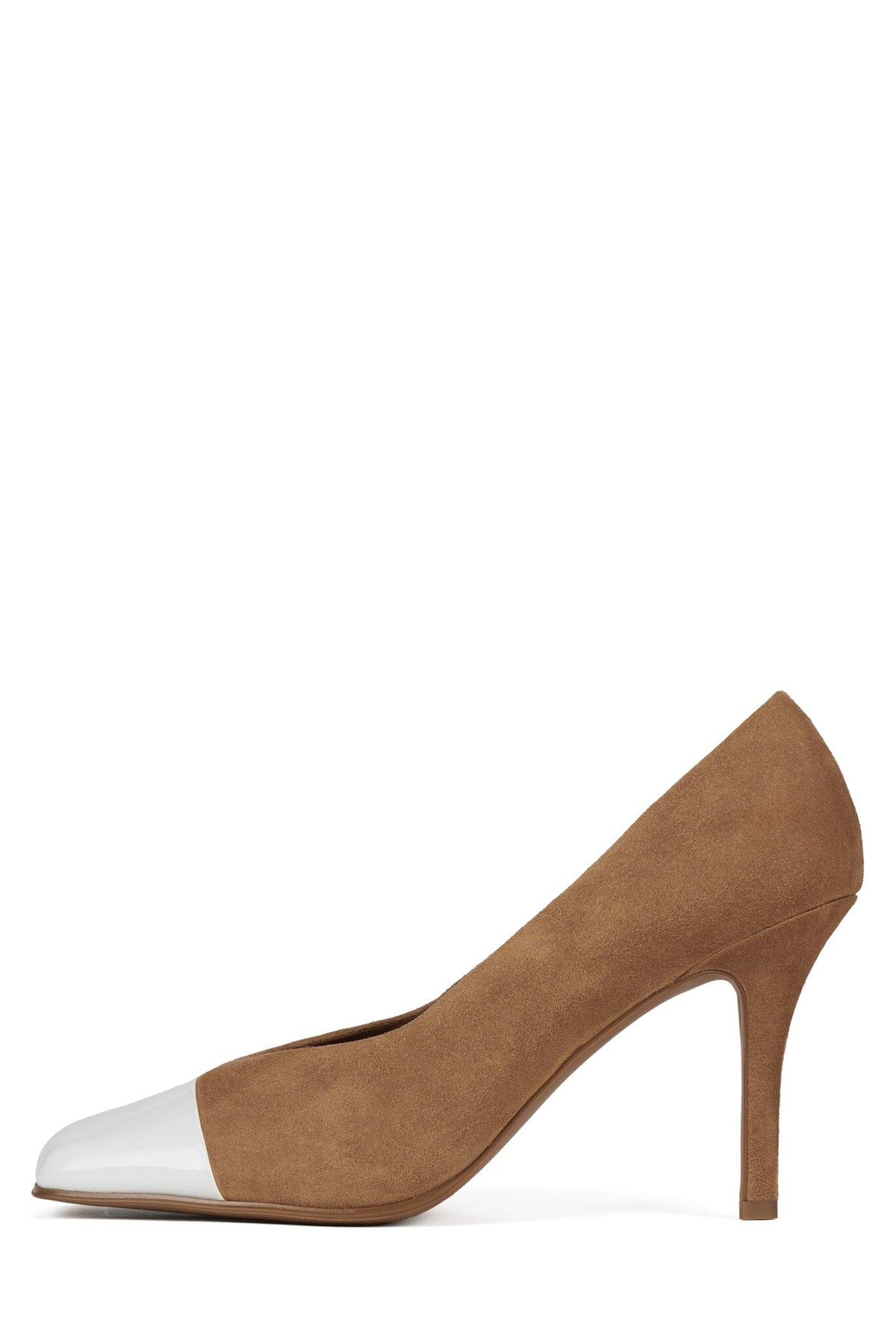 SOUND Jeffrey Campbell Pump Tan Suede White Combo