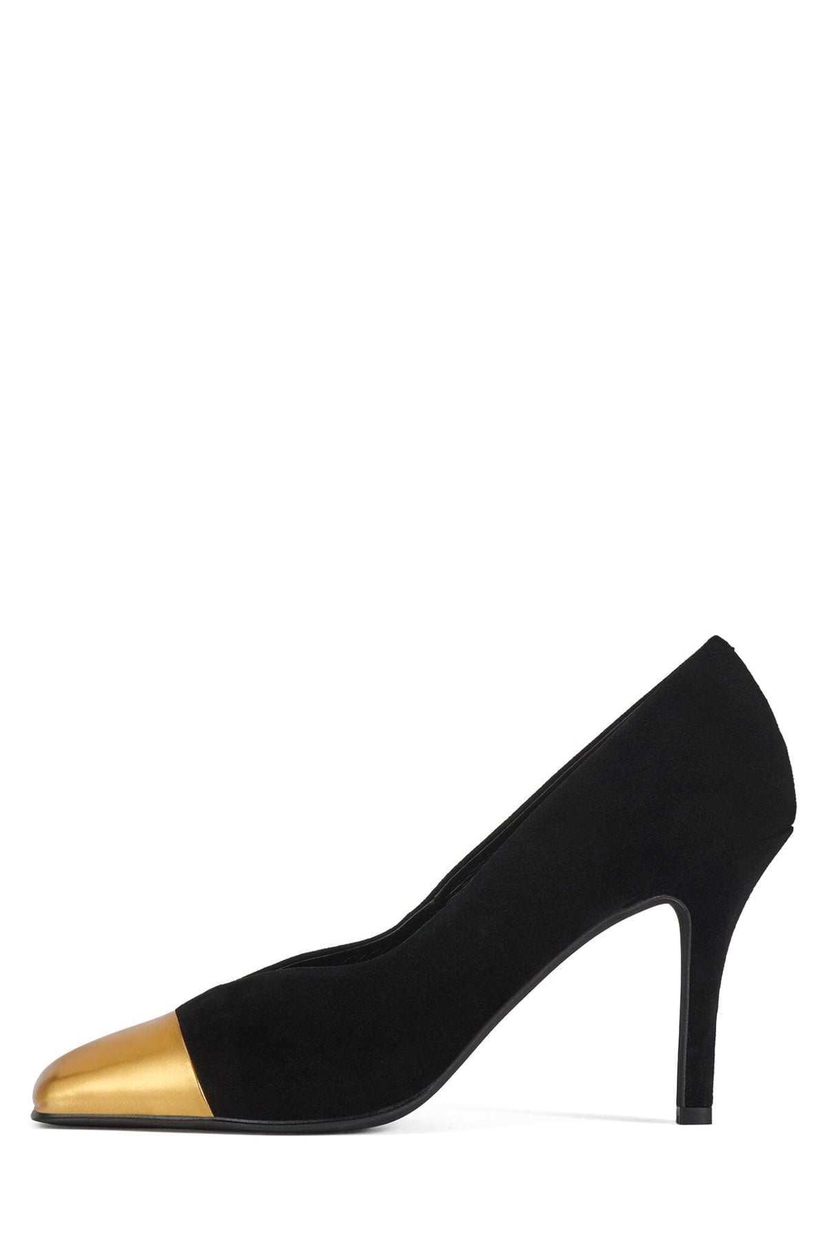 SOUND Jeffrey Campbell Heeled Sandal Black Gold Combo  
