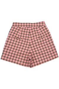 SPEAK-EASY SET Jeffrey Campbell Corset Pink Plaid Tweed