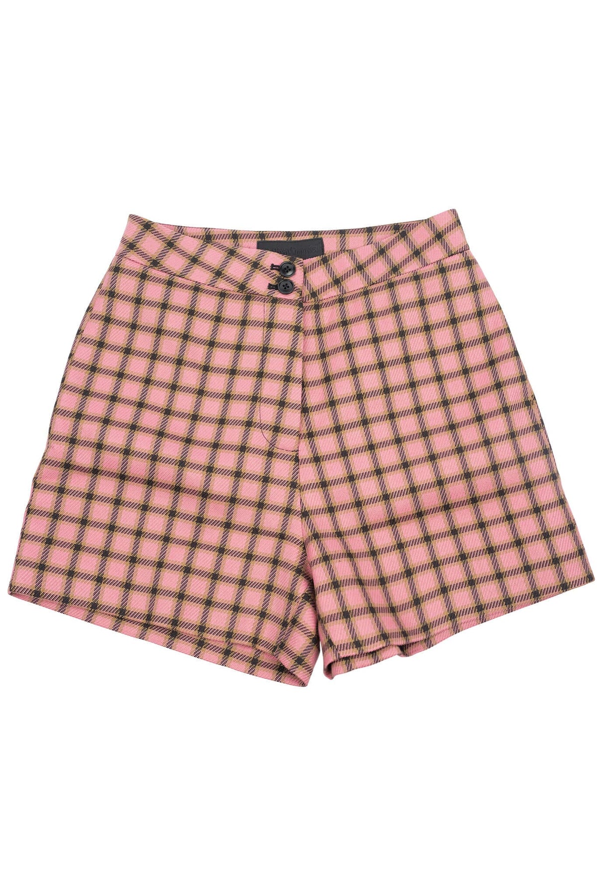 SPEAK-EASY SET Jeffrey Campbell Corset Pink Plaid Tweed