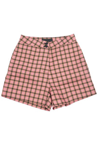 SPEAK-EASY SET Jeffrey Campbell Corset Pink Plaid Tweed