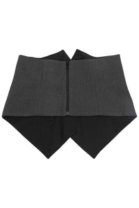 SPEAK-EASY SET Jeffrey Campbell Corset Dark Grey Pinstripe 