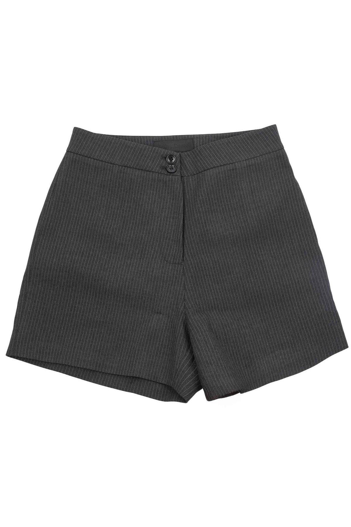 SPEAK-EASY SET Jeffrey Campbell Corset Dark Grey Pinstripe 