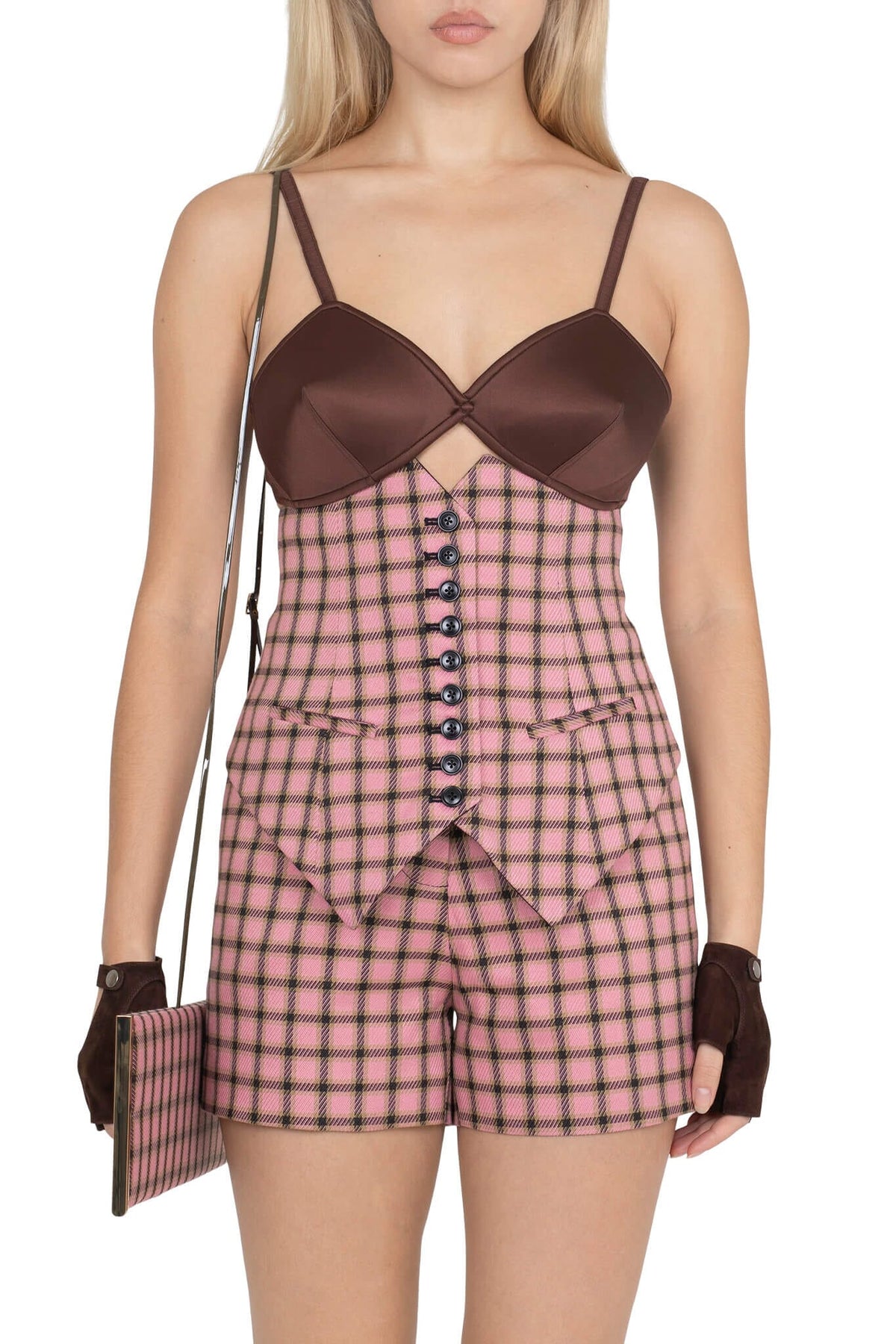 SPEAK-EASY SET Set YYH  pink plaid tweed_hover