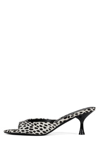 SPY-KID-F Jeffrey Campbell Heeled Sandal White Black Dot