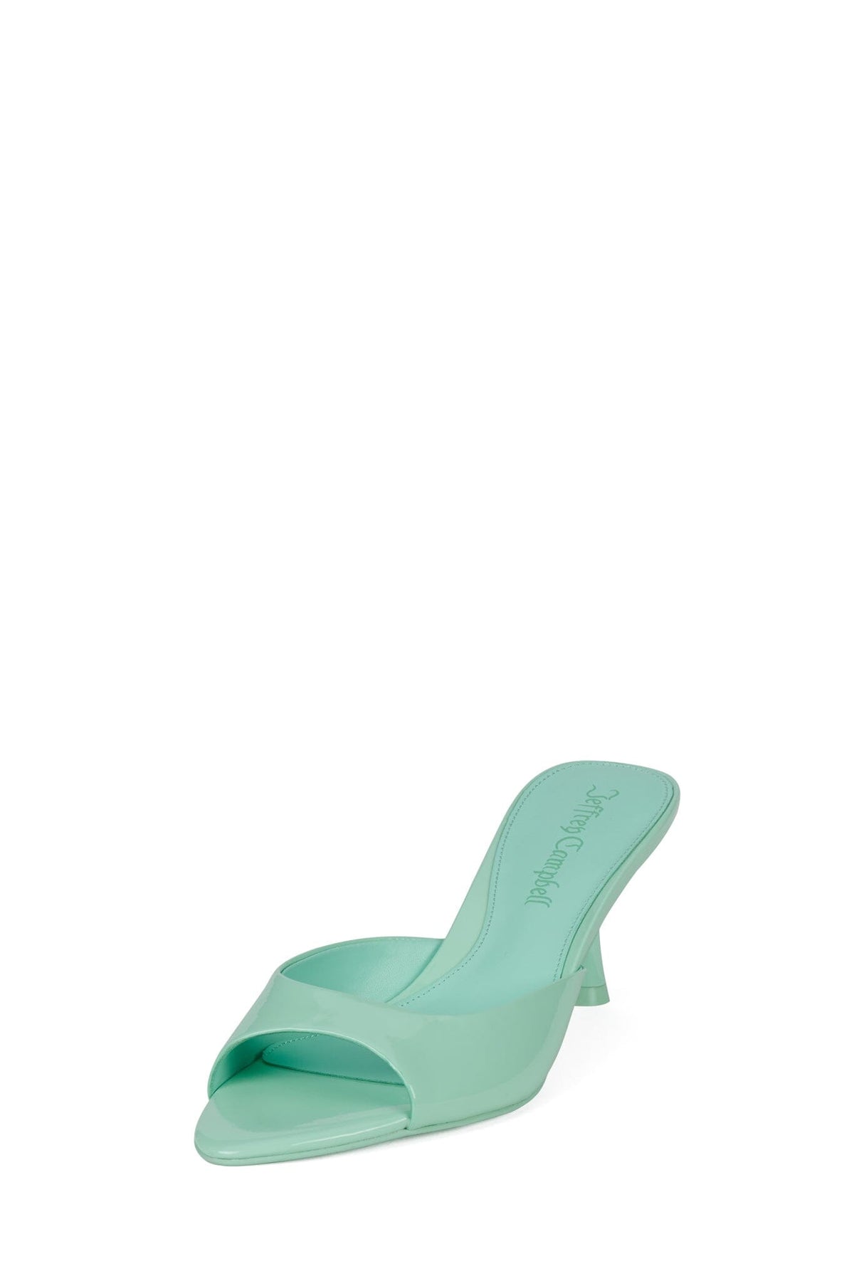 SPY-KID Jeffrey Campbell Heeled Sandal Teal Patent _hover