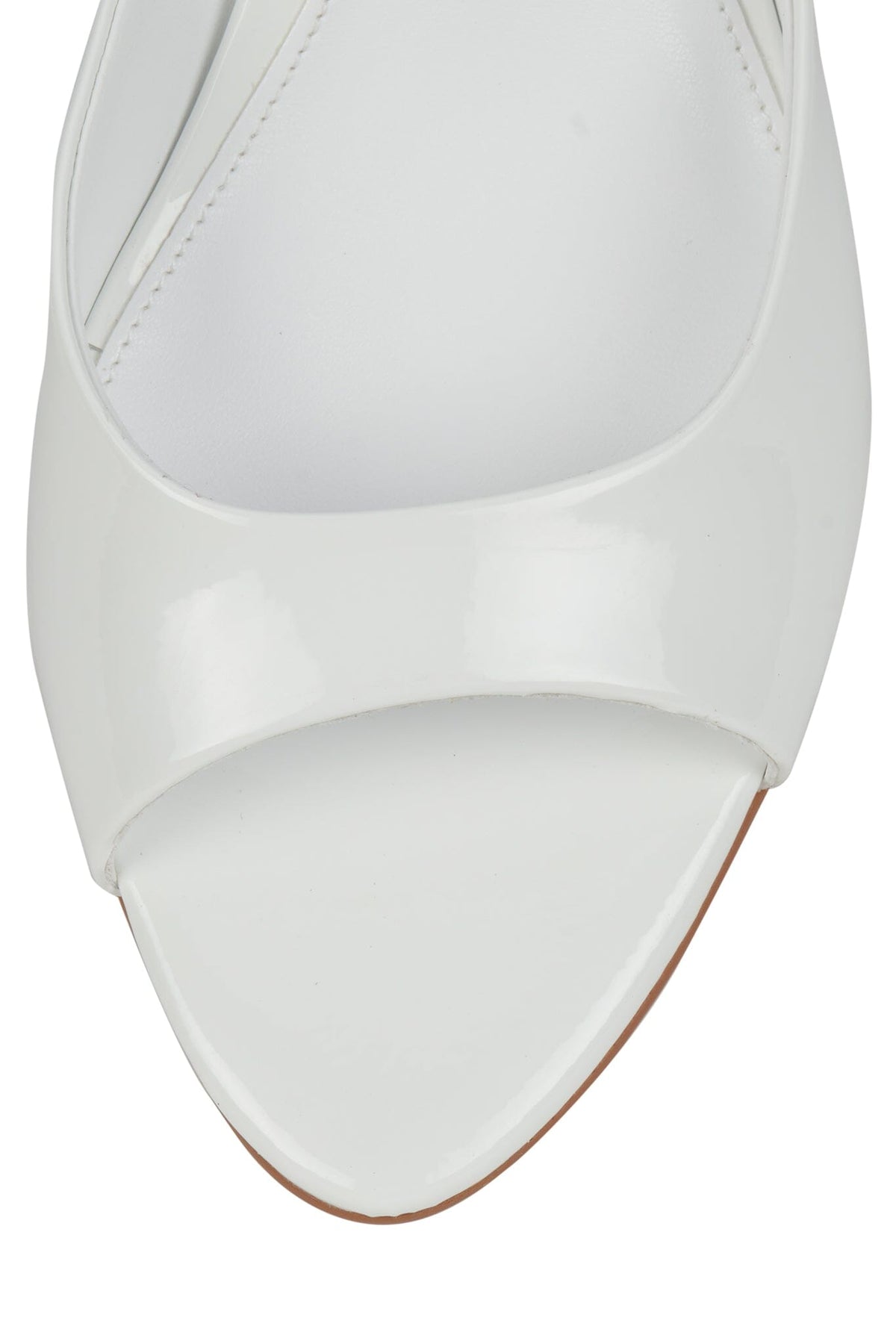 SPY-KID Jeffrey Campbell Heeled Sandal White Crinkle Patent