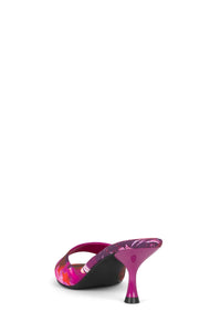 SPY-KID Jeffrey Campbell Kitten Heeled Sandal Fuchsia Bad Girl Combo