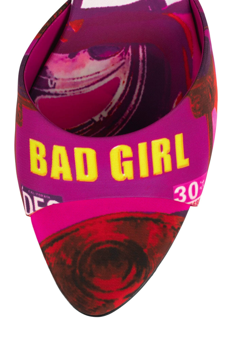 SPY-KID Jeffrey Campbell Kitten Heeled Sandal Fuchsia Bad Girl Combo