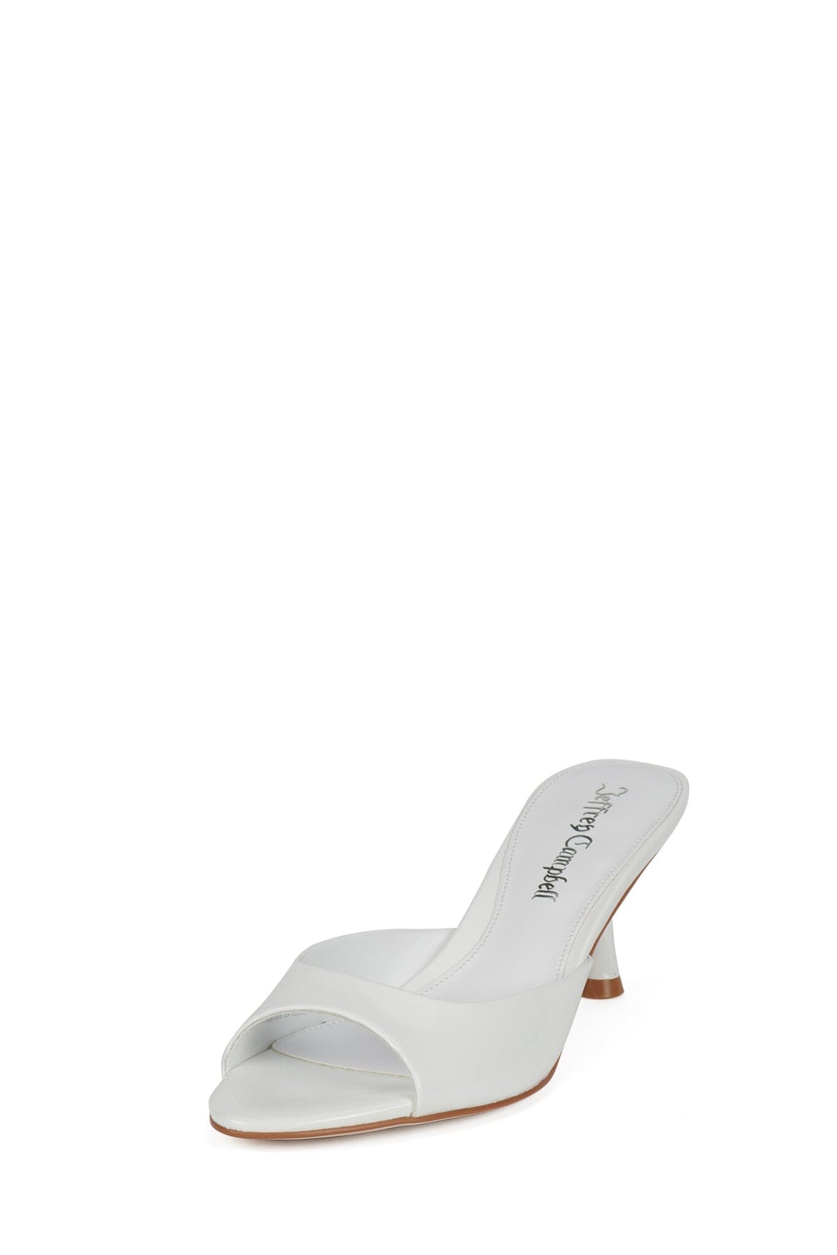 SPY-KID Jeffrey Campbell Heeled Sandal White Crinkle Patent _hover