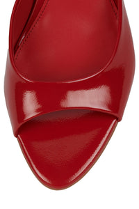 SPY-KID Jeffrey Campbell Heeled Sandal Red Crinkle Patent