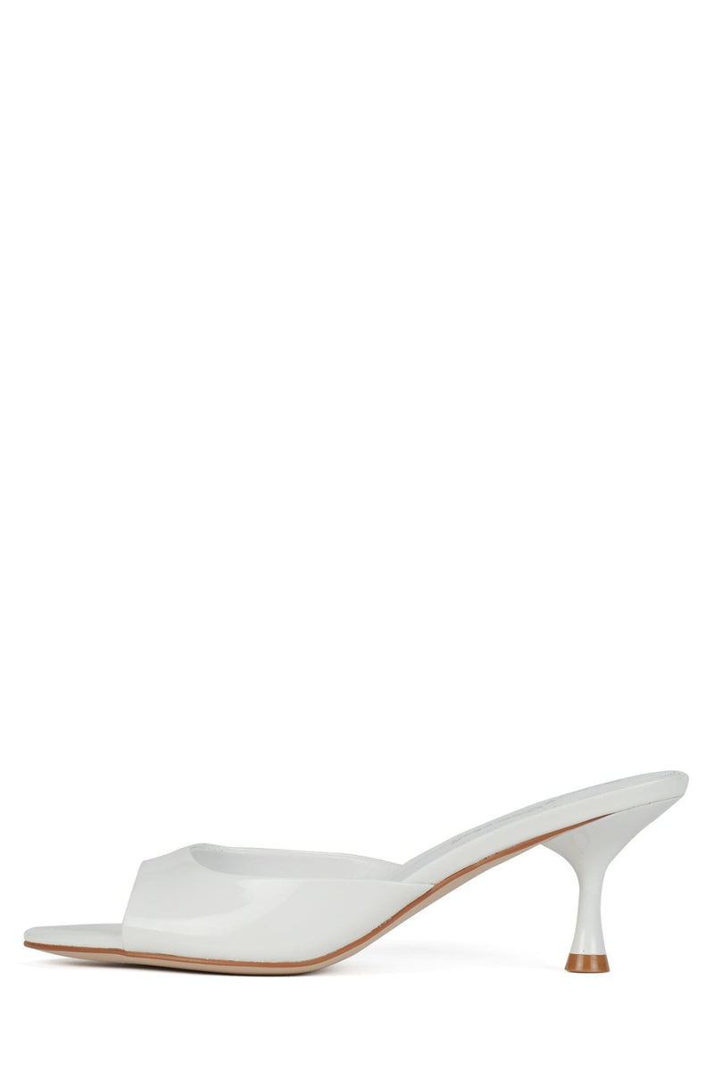 SPY-KID Jeffrey Campbell Heeled Sandal White Crinkle Patent