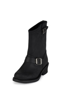 STANDOFF Jeffrey Campbell Moto Boot Black Crazy Horse