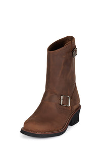 STANDOFF Jeffrey Campbell Moto Boot Brown Crazy Horse