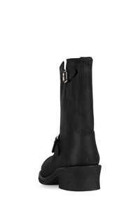 STANDOFF Jeffrey Campbell Moto Boot Black Crazy Horse