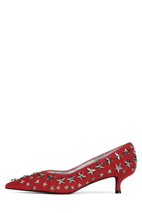 STARPOWER Red Suede Silver
