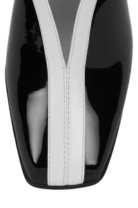 STRAITS Jeffrey Campbell Wedge Sandal Black White Combo