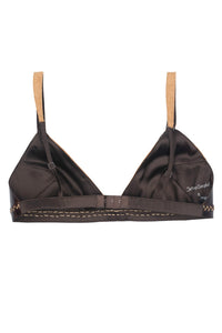 STRATEGIC TOP Jeffrey Campbell Deconstructed Triangle Top Tan Suede Brown