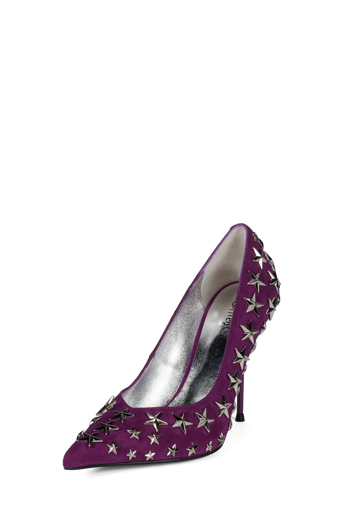 STRPWR-HI Stiletto Pump Fuchsia Suede Silver _hover