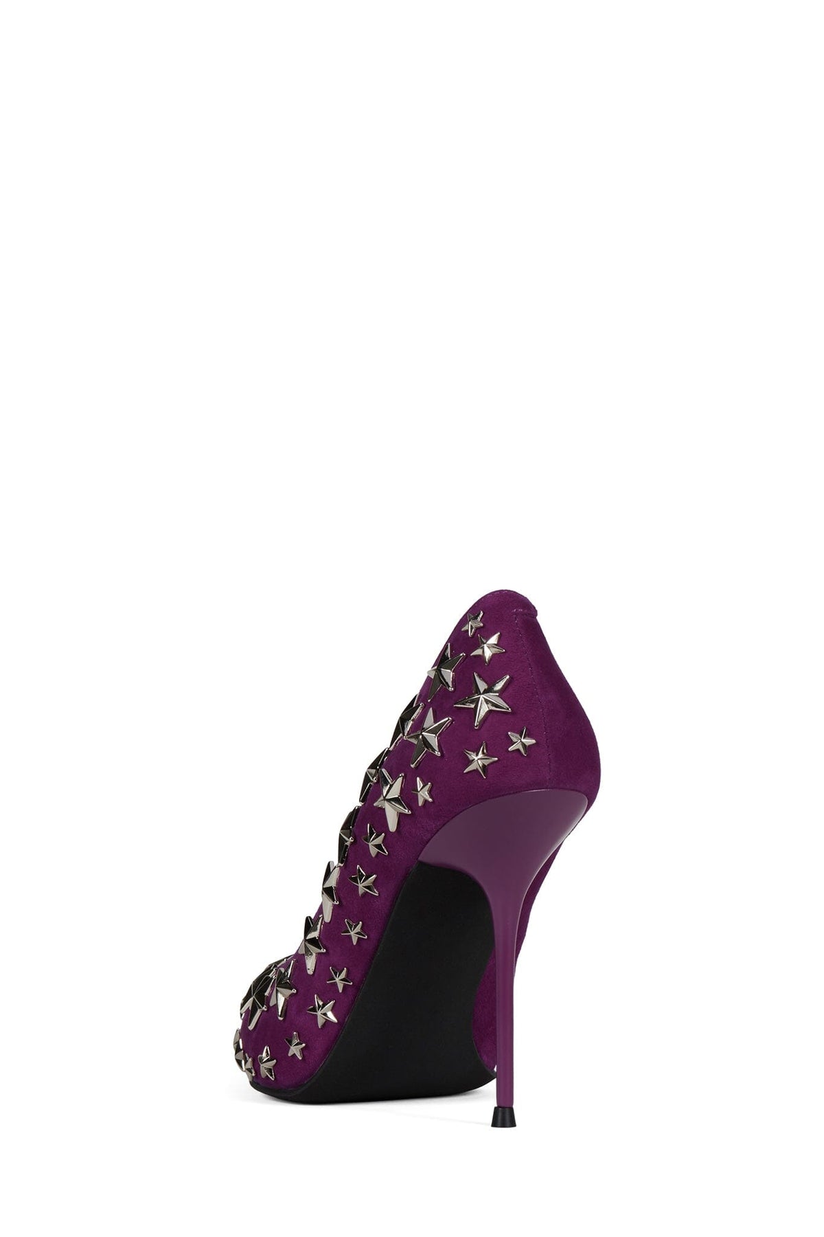 STRPWR-HI Stiletto Pump Fuchsia Suede Silver