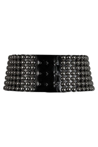 STUDWORK Jeffrey Campbell Corset Belt Black Silver