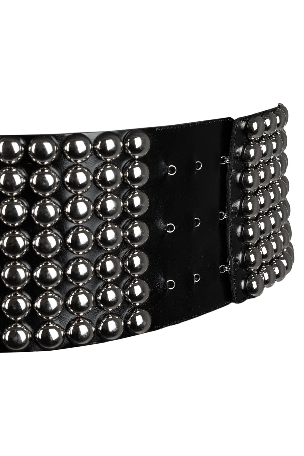 STUDWORK Jeffrey Campbell Corset Belt Black Silver