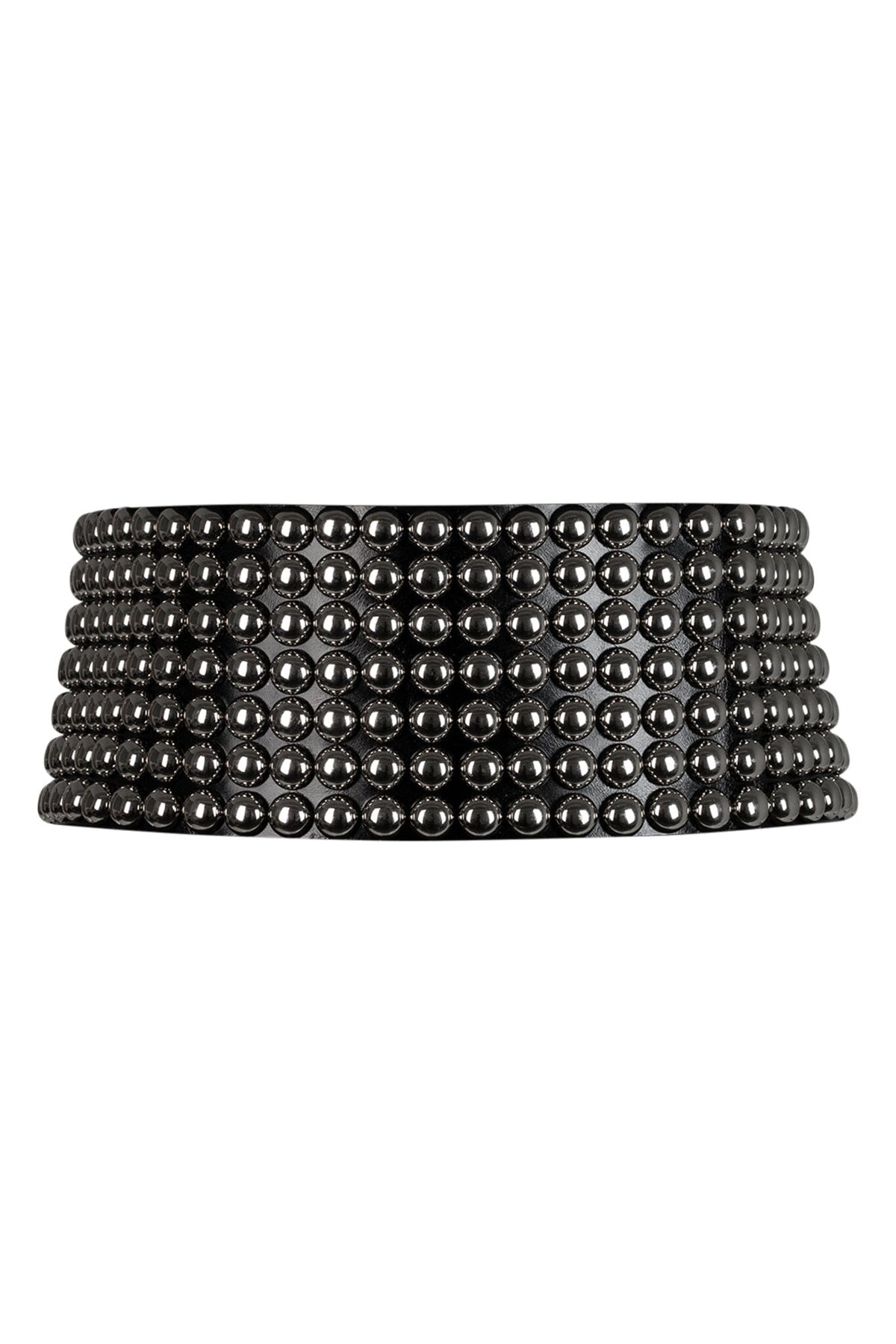 STUDWORK Jeffrey Campbell Corset Belt Black Silver