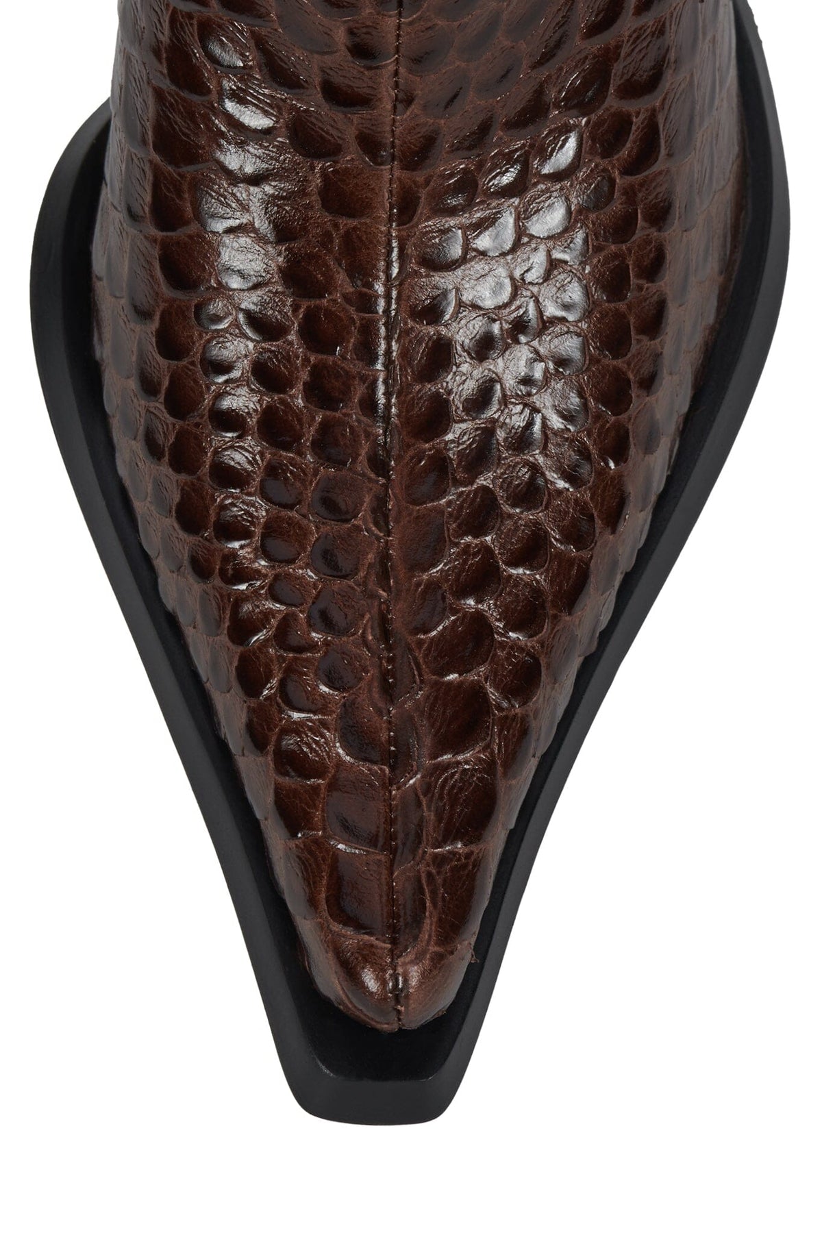 STUNNA Jeffrey Campbell Heeled Boot Brown Snake